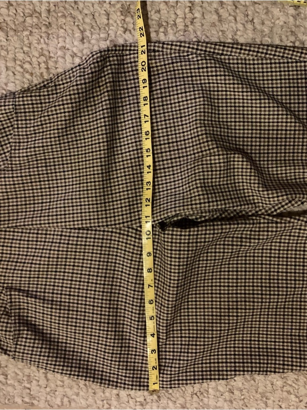Women’s High-Waist Houndstooth Trousers - Tan & Black, Size 10 - Picture 4 of 7
